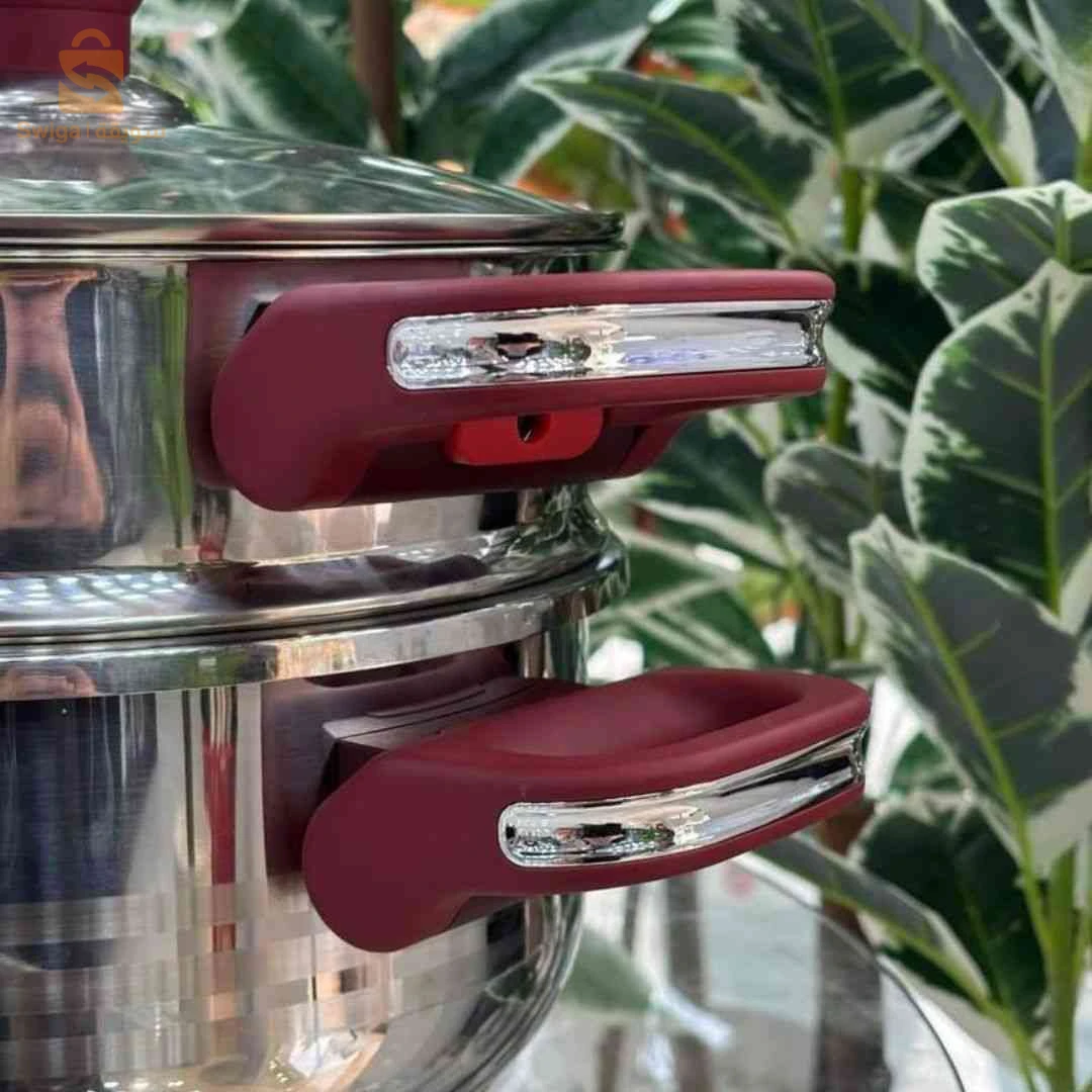 💥 زوج كيكوطات ناردي بسيعة 5 و7 لتر 2 في 1 – Cocotte Nardi Inox 18/10 (5L/7L) 💥