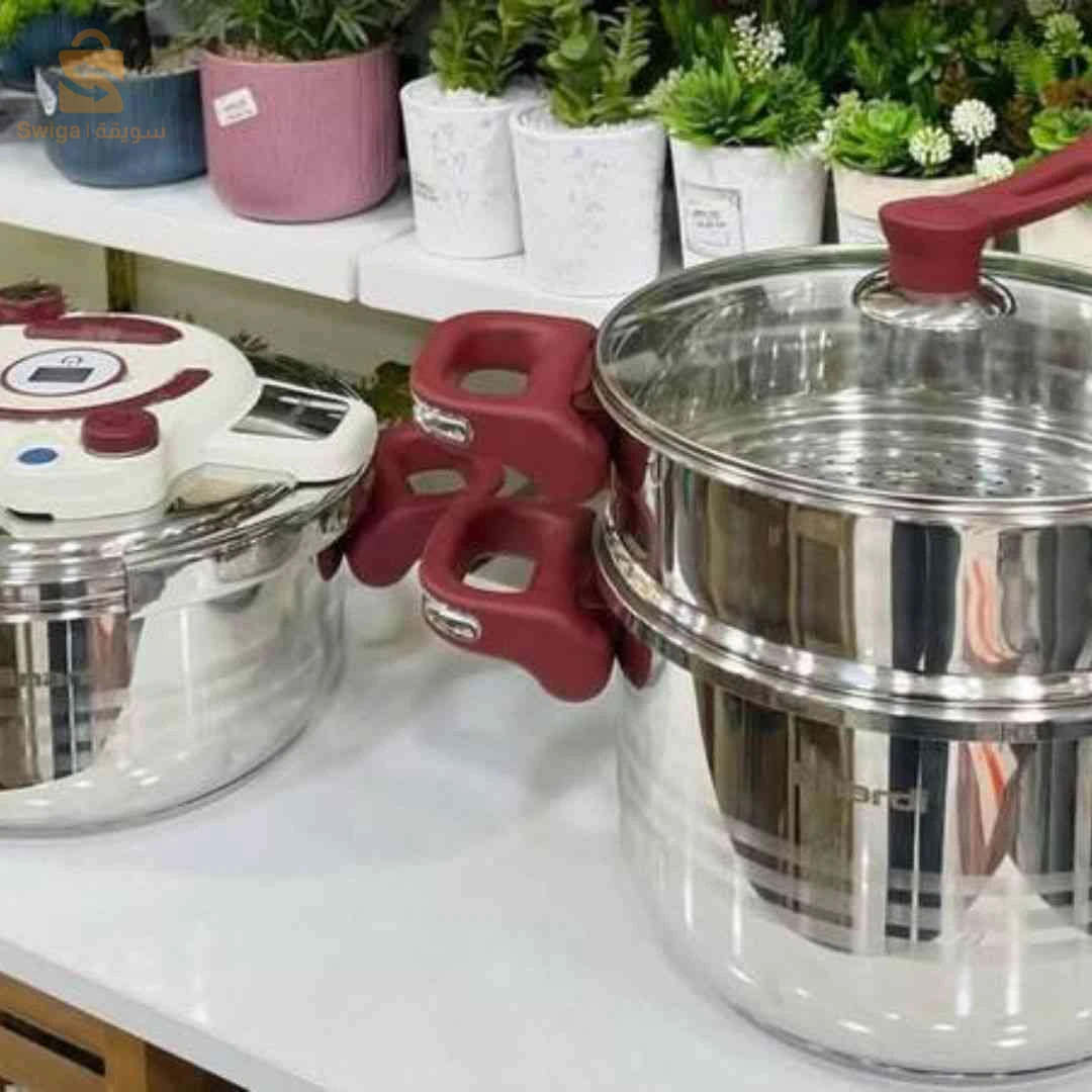 💥 زوج كيكوطات ناردي بسيعة 5 و7 لتر 2 في 1 – Cocotte Nardi Inox 18/10 (5L/7L) 💥