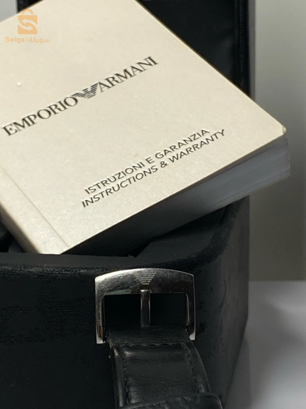 EMPORIO ARMANI CLASSIC
CHRONOGRAPH BLACK GENUINE
LEATHER MEN'S WATCH -
AR1733