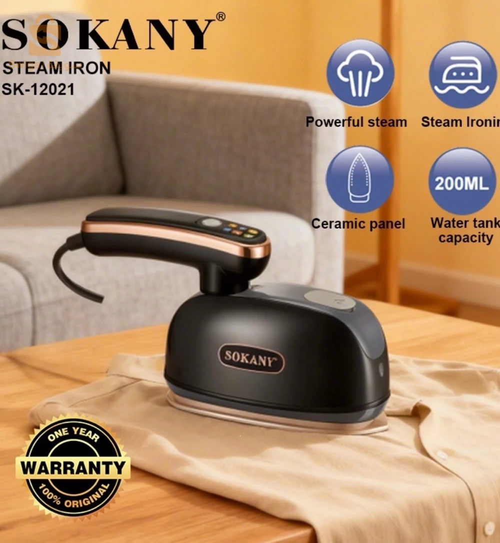 Fer à Repasser à Vapeur Sokany SK-12021 Réservoir 200ml - مكواة بخار كهربائية من سوكاني