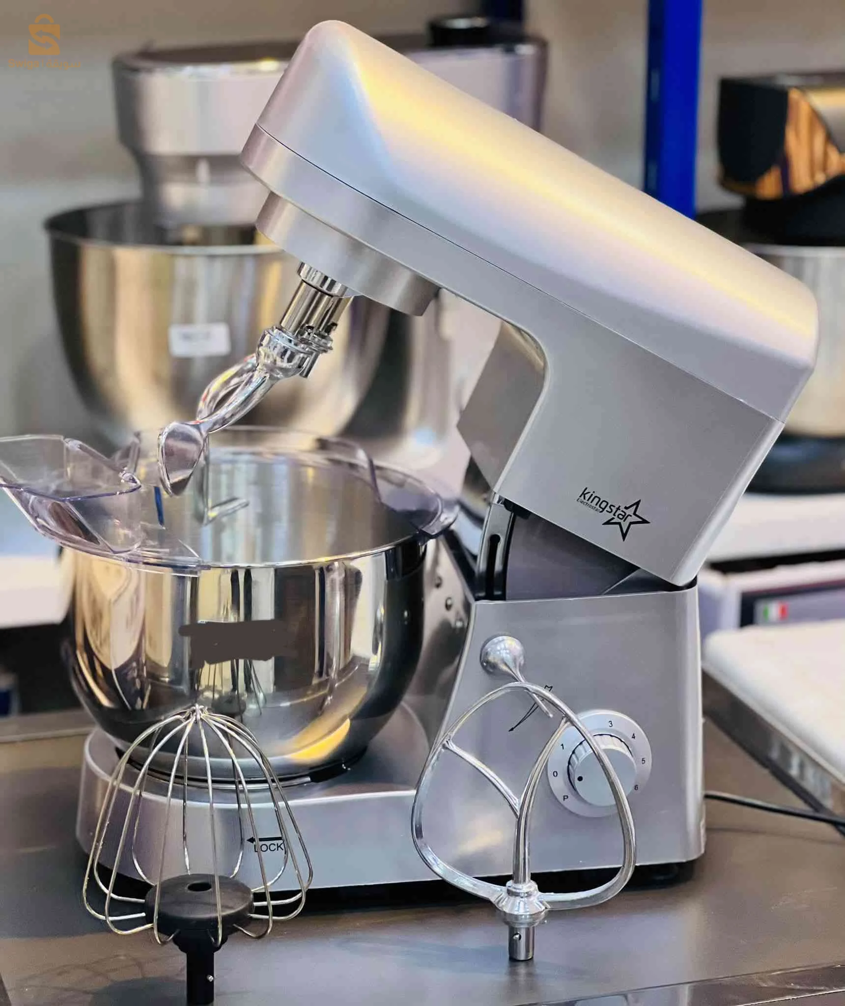 Pétrin KingStar 6.2L 3kg 1500W double crochets KM370CB