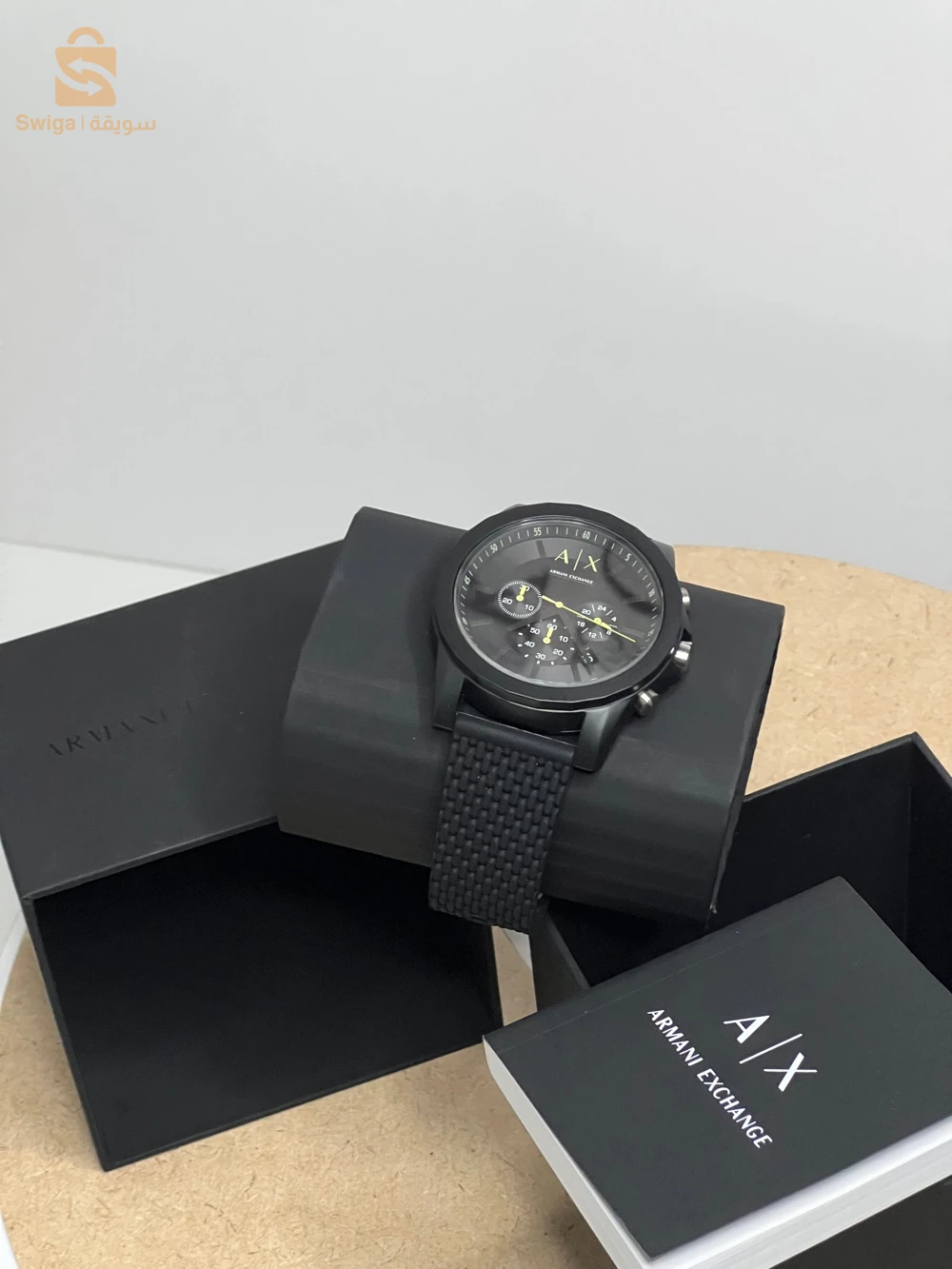 MONTRE ARMANI EXCHANGE CHRONOGRAPHE AUTHENTIQUE AVEC SES PAPIERS&Boîte