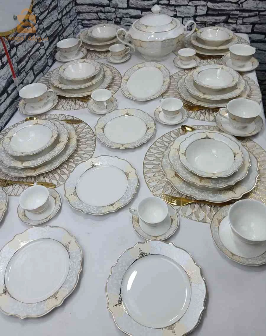 Service a table +café Beige 51 pièce