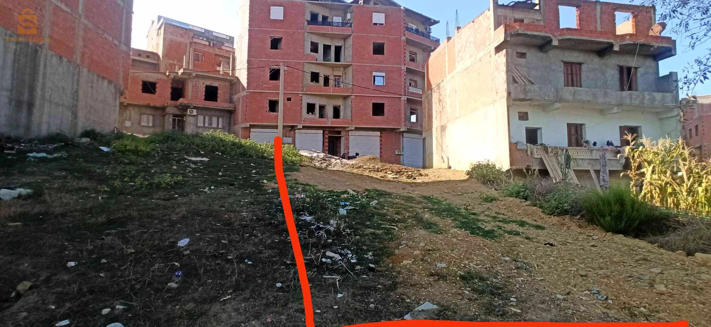أرض للبيع (حي بن عياش) بلدية قاوس ولاية جيجل