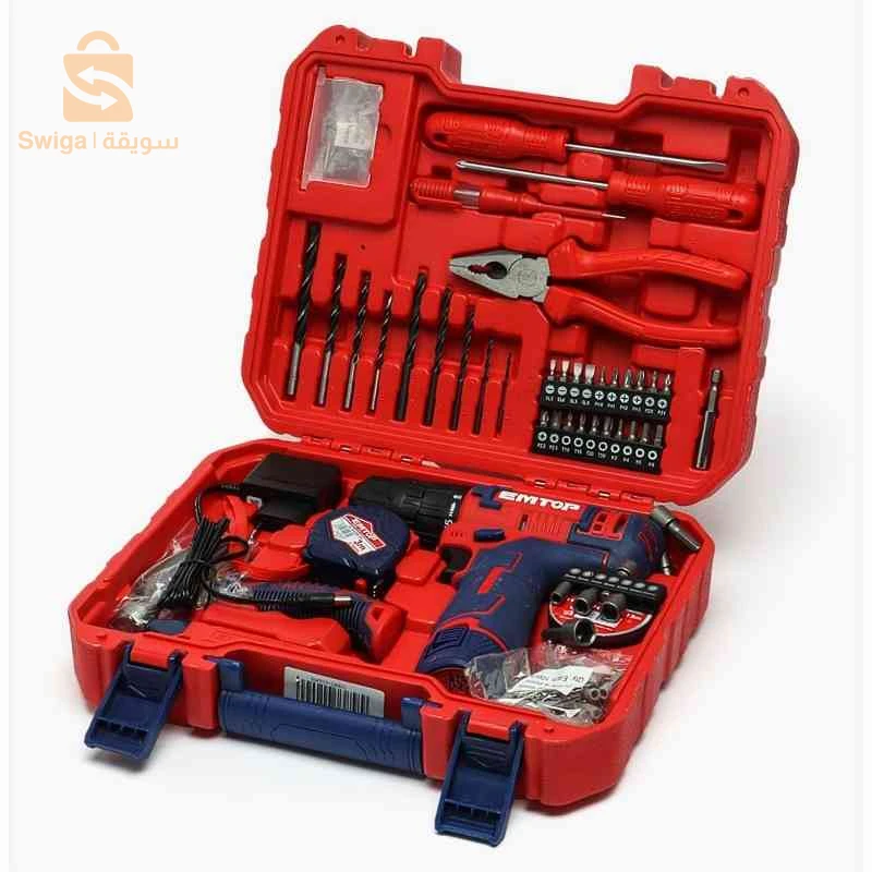 Caisse A Outils Avec Visseuse 12V 88 Pièces - EMTOP