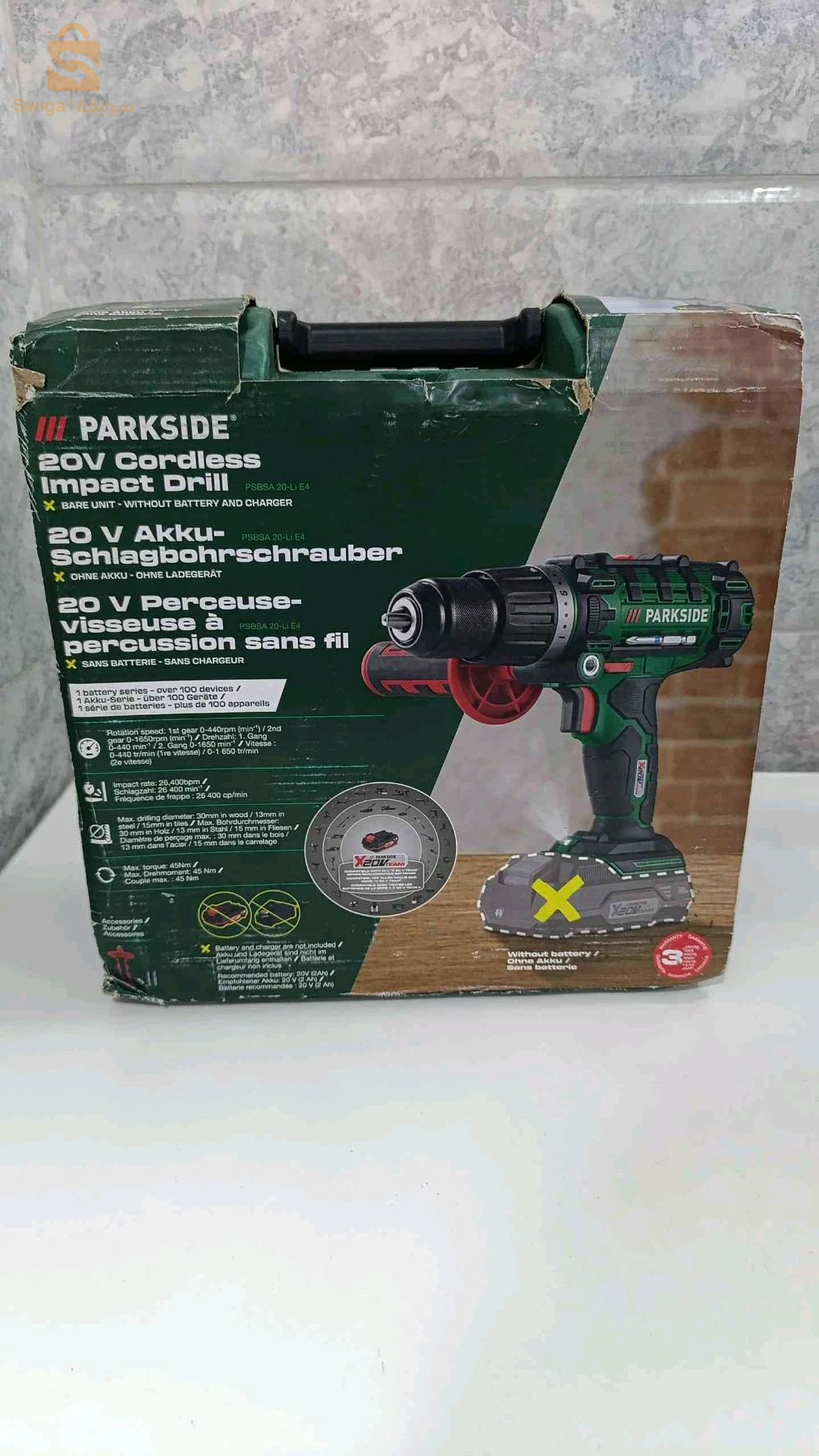 VISSEUSE 20 V PARKSIDE GERMANY JAMAIS UTILISÉ