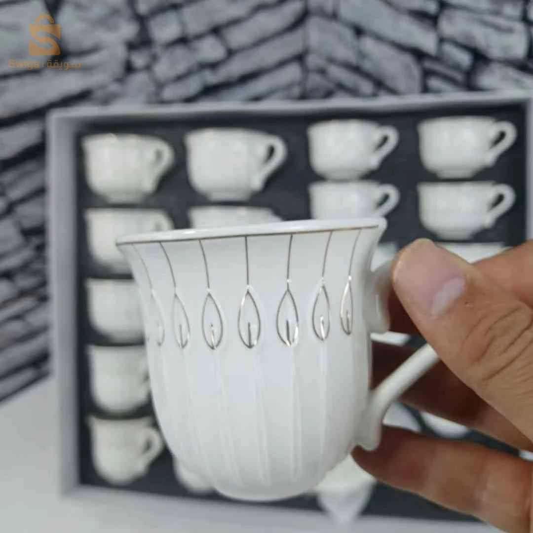 🌟 طقم قهوة وأتاي 36 قطعة – ☕ ervice à café + thé 36 pièces