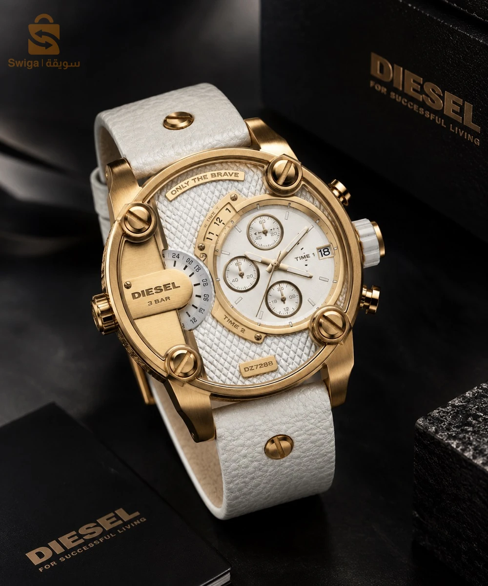 DZ7271 Montre DIESEL LITTLE DADDY ONLY THE BRAVE CHRONOGRAPHE ORIGINAL AVEC SA BOÎTE ET LIVRET AUTHENTIQUE