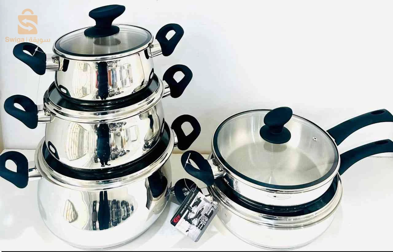 Pack 3 marmitte + 2 poel inox yed noir bbf
