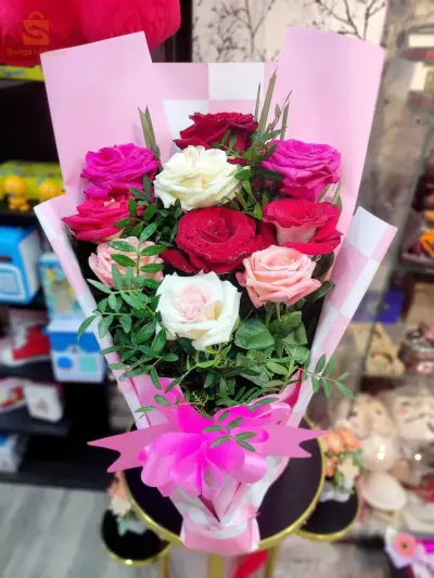 باقة ورد طبيعي