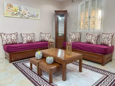 كنابي+طاولة منخفضة