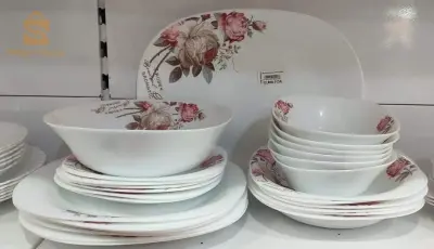 Service a table 26 pièces à fleurs