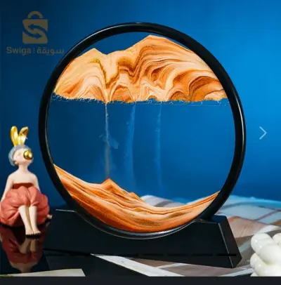 Sablier 3D en Verre rond 12 pouces pour la décoration de la maison