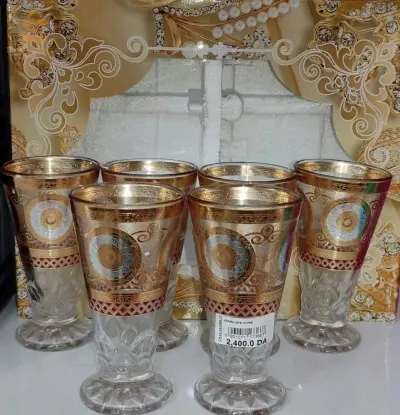 Verre 6 pièces d'oré
