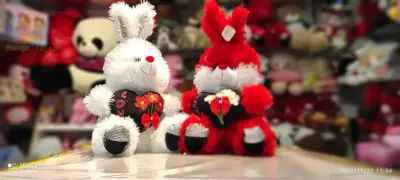 lapin en peluche