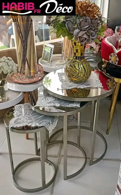 طاولات متداخلة من 3 قطع
