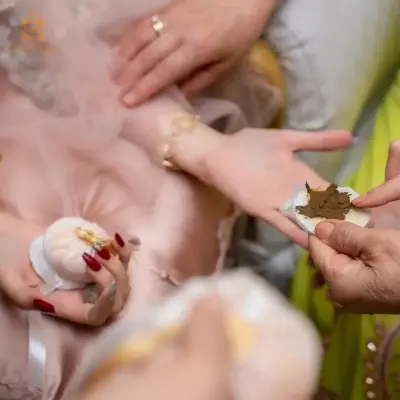 Photograph of a bride's henna