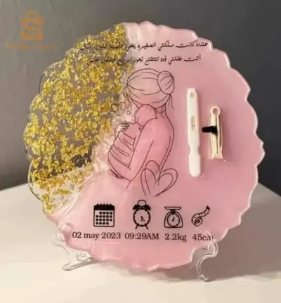 cadre bébé personnalisé en résine