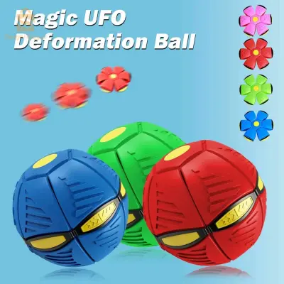 Balle magique ovni à lancer plat avec lumière LED jouet pour enfant
