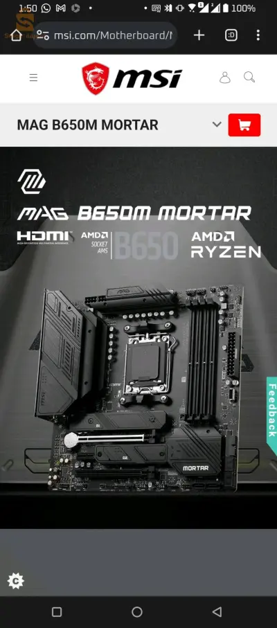 MSI MAG MORTAR B650M DDR5