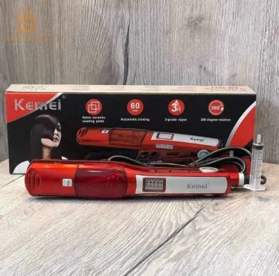 Lisseur à vapeur KEMEI KM-3011
( original 1er choix ) 
الأفضل فالسوق و الغني عن التعريف 
ملمس الشعر بالبخار وصفائح السيراميك كيمي يمنحك شعرا جميلا ولامعا لمدة أطول 
✅تمليس وتسريح سريع و سهل من المرة الأولى .  
✅شعر ناعم بدون حروق او كسور او تلف.   
✅سهل التخزين و حجمه مناسب للمناسبات و السفر  
✅منتوج اصلي .
الطاقة: 65 واط
تطبيق الشعر: الجافة والرطبة
الحرارة: 120℃ ~ 200℃ تعديل (5 الملفات)
الخيط الكهربائي: 360 درجة للتدوير
طول الحبل: 2 متر
اللون: عشوائي 
الحجم: 28*4.3 سنتيمتر (طول * العرض)
✅ الدفع يكون عند استلام