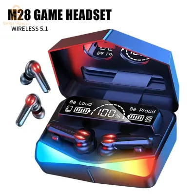 M28 Wireless Earbuds TWS Bluetooth 5.1 Gaming Monster