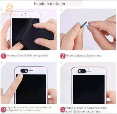 غطاء كاميرا الويب، Couverture de webcam ، غطاء كاميرا بلاستيكي لجهاز iPad  اللوحي ، كمبيوتر محمول ،  ب 350دج ... 2 ب 500دج  promotion