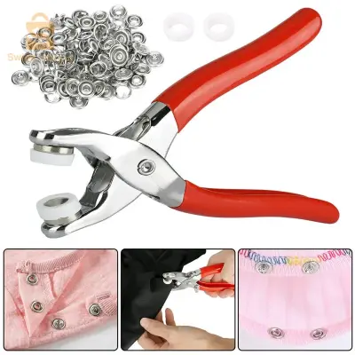 Pince à boutons-pression en métal avec pince à clip