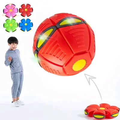 Balle magique ovni à lancer plat avec lumière LED jouet pour enfant