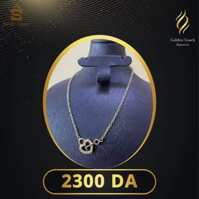 قلادة فضة اصلية مشللة بالذهب الابيض ❤️😍😍😍 لاطلالة راقية و عصرية 
Chaîne femme en argent rhodié 925 classe et élégante