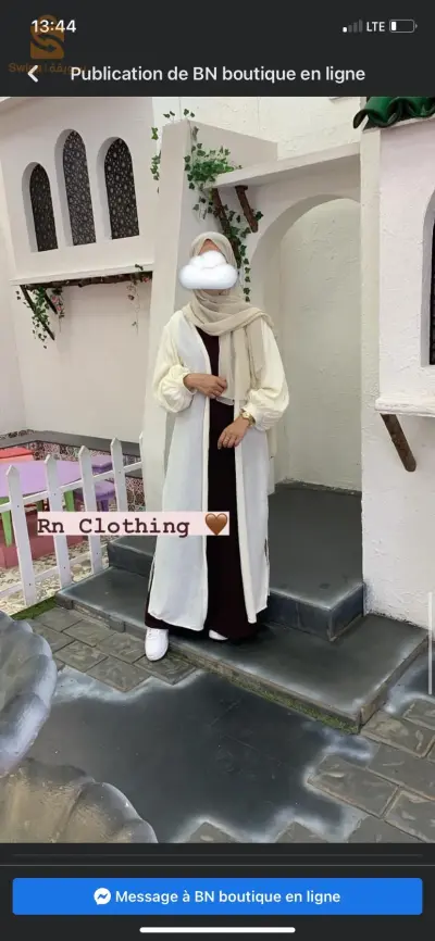 Nouvelle collection pour hiver ❄️🤎

Naila robe hijab avec un gilet kimono🤎🤍

Très présentable avec un tissu confortable ( laine - صوف )
 
le prix de robe hijab 🤎: 3200 da 🤎
le prix de kimono 🤍 : 2200 da 🤍

le prix de la robe hijab + kimono : 4500 da 🤎
 
المقاسات متوفرة 🤎 مرحبا بكم🤎