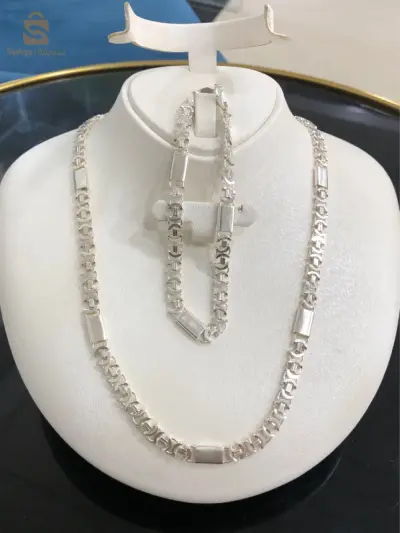 ensemble chaine et gourmet en argent 925