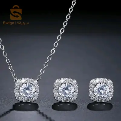 trio chaîne avec pendentif et boucles d'oreilles en zinc 
livraison disponible sur tiziouzou
