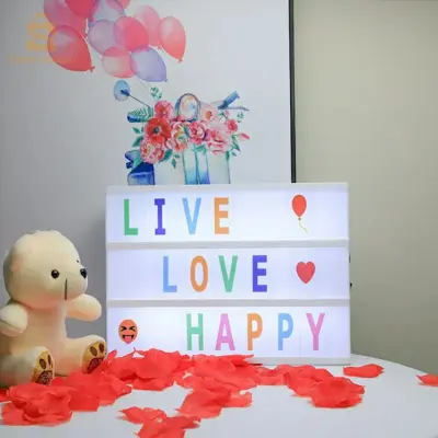 Tableau lumineux avec lettres