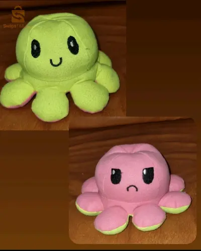 Pieuvre Peluche Réversible