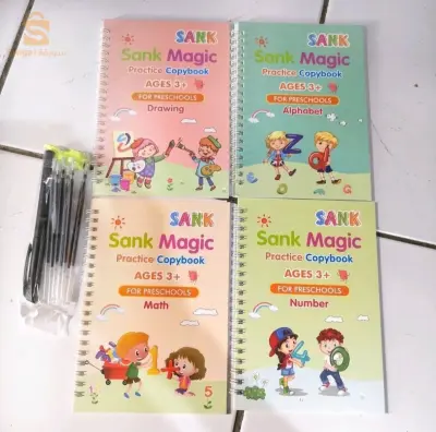 مجموعة 4 كتب سحرية لتعليم الاطفال اللغة الانجليزية 💯