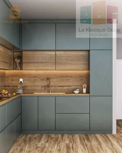 CUISINE MODERNE EN LDF ET HIGH GLOSS