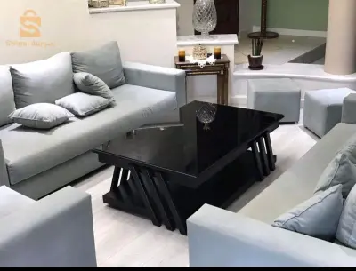 طاولة القهوة بخشب الزان ✅