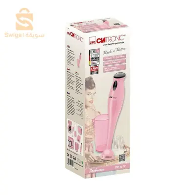 Bras Mixeur Électrique Avec Bol Gradué 0.5L 180W Clatronic SM 3577