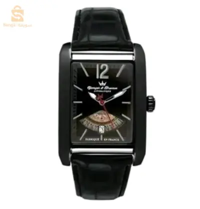 Yonger & Bresson - montre Homme en Cuir noire