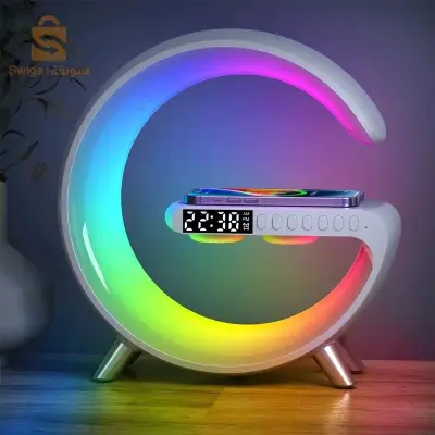 Previous
Next
Réveil intelligente type G Bluetooth chargement sans fil haut-parleur RGB lumineuses