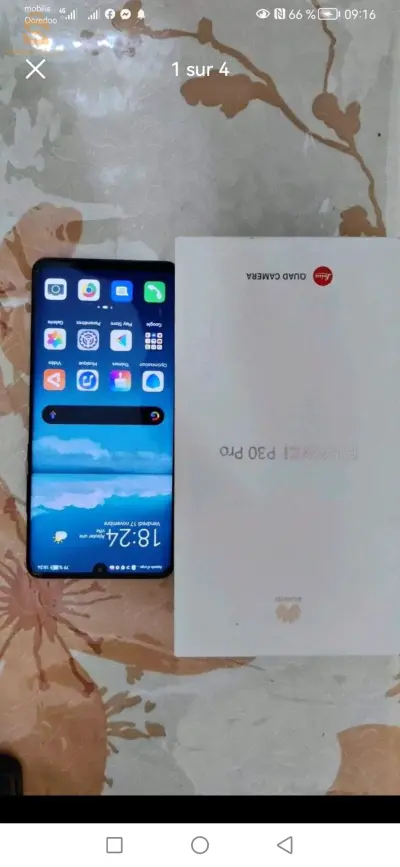 je mets un téléphone houawi p30 pro