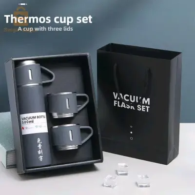 Ensemble Thermos avec 3 tasses thermique 500ml en acier inoxydabl