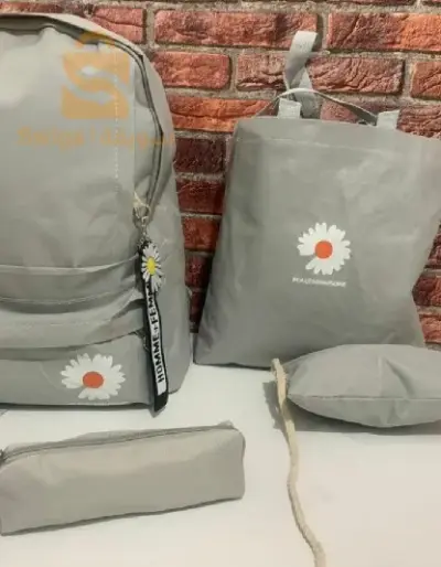 Sac a dos 4en1 avec sac à main .Trousse et petite pochette V2 Noir