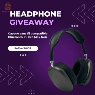 Casque sans fil compatible Bluetooth P9 Pro Max Silver سماعات بلوتوث- لاسلكية