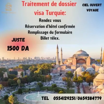 traitement de dossier Visa Turquie