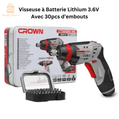Visseuse à Batterie Lithium 3.6V Avec 30pcs d’embouts