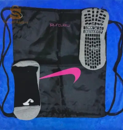 demi bas football . sac soulier