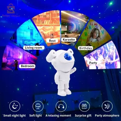 Projecteur d'astronaute galaxie Bleutooth avec télécommande