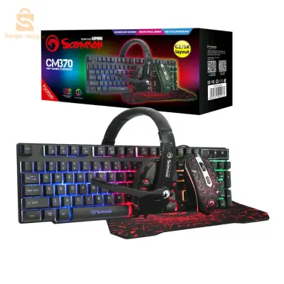C⛔️⛔️lavier + Souris + Casque + Tapis de Souris Marvo Scorpion CM370⛔️⛔️